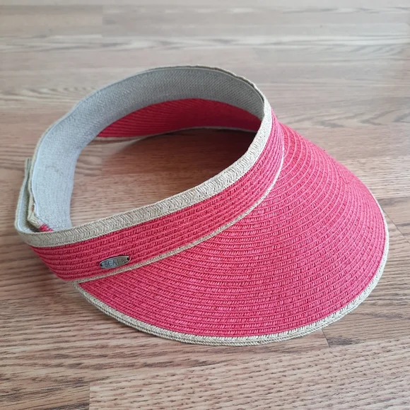 Sun Visor Hat Women Scala Women's Visor Hat With Big Brim Beach Hat